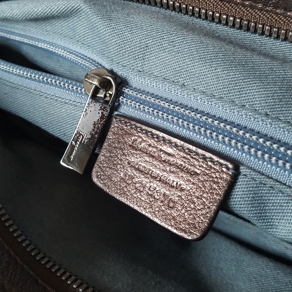 Salvatore Ferragamo metallic satchel handbag - Picture 8 of 8